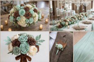 brown and green palette