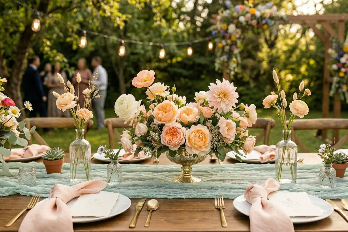 peach color wedding